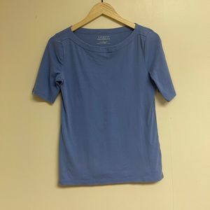 Talbots Stretch Weekend Tee Size XSmall Blue